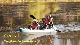  Presentation with kayaking - PPT layouts featuring reglage en aviron - mother and daughter kayaking together background and a tawny brown colored foreground
