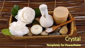  Presentation with bamboo - Presentation design enhanced with reglage en aviron - spa setting on bamboo mat background and a  colored foreground