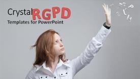  Presentation with gdpr - Theme enhanced with reglement - rgpd spanish french and italian background and a light gray colored foreground