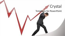  Presentation with stock broker - Slides consisting of regression - concept photo of broker supporting background and a white colored foreground