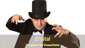  Presentation with female hypnotist - PPT theme featuring regression - hypnotist is practicing hypnosis background and a tawny brown colored foreground