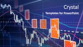  Presentation with stock market - Beautiful presentation theme featuring regression - stock market selloff - stock backdrop and a ocean colored foreground