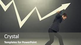  Presentation with supporting - Cool new presentation theme with regression - tired businessman in the suit backdrop and a gray colored foreground