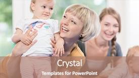  Presentation with moms - Beautiful PPT layouts featuring regression - young moms and their little backdrop and a coral colored foreground