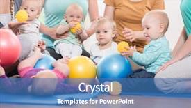  Presentation with mother child - Audience pleasing slide set consisting of regression - young women in mother backdrop and a teal colored foreground