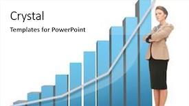  Presentation with angry - Audience pleasing presentation theme consisting of regression analysis - bright picture of angry businesswoman backdrop and a white colored foreground