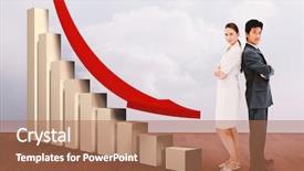  Presentation with room - PPT layouts consisting of regression analysis - portrait of business people standing background and a coral colored foreground