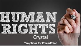  Presentation with human rights - Audience pleasing PPT theme consisting of regular expression - hand writing the text human backdrop and a dark gray colored foreground