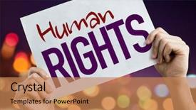  Presentation with human rights - PPT layouts enhanced with regular expression - human rights placard with night background and a coral colored foreground