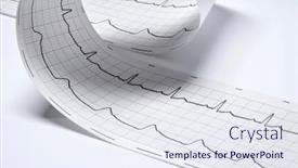  Presentation with ecg - Theme with regular-print-out-elektrocardiogram-ecg background and a  colored foreground