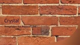  Presentation with brick wall texture - Beautiful PPT theme featuring light-brown on the grass backdrop and a ocean colored foreground