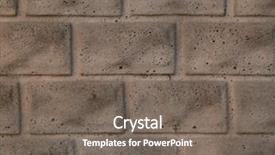  Presentation with brick wall texture - Presentation design with regular templates - gray brick wall texture background and a  colored foreground