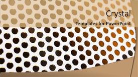  Presentation with metal - Slide set consisting of regular templates - metal grid background close up background and a yellow colored foreground