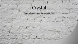  Presentation with paint white brick wall - PPT theme enhanced with regular templates - painted brick white wall 2 background and a light gray colored foreground