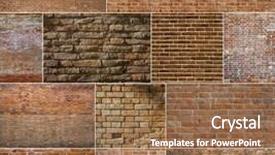  Presentation with red brick wall - Theme having regular templates - red brick wall textures collection background and a coral colored foreground