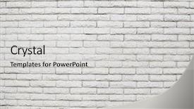  Presentation with brick wall texture - Presentation enhanced with regular templates - white brick wall texture background and a light gray colored foreground