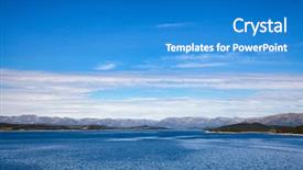  Presentation with unesco - Theme consisting of regulation - regulating reservior freshwater lake mosvatn background and a teal colored foreground