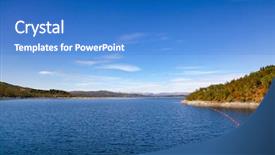  Presentation with heritage - Beautiful presentation theme featuring regulation - regulating reservoir freshwater lake mosvatn backdrop and a cobalt blue colored foreground