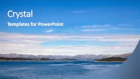  Presentation with heritage - PPT theme enhanced with regulation - regulating reservoir freshwater lake mosvatn background and a teal colored foreground