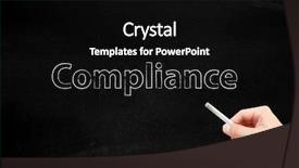  Presentation with compliance - Presentation theme having regulatory - compliance written with chalk background and a black colored foreground