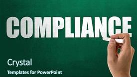  Presentation with compliance - Audience pleasing PPT layouts consisting of regulatory - compliance backdrop and a forest green colored foreground