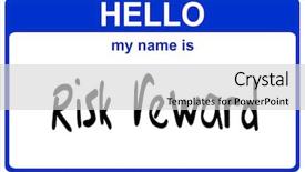 Presentation with reward - Audience pleasing PPT layouts consisting of regulatory - hello my name is risk backdrop and a light gray colored foreground