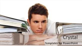  Presentation with administration - Theme featuring regulatory - manager in the stress background and a coral colored foreground