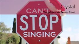  Presentation with stop - Slides featuring regulatory - stop sign red stop sign background and a red colored foreground