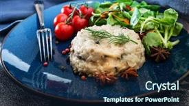  Presentation with vanilla ice cream fresh - Presentation consisting of rehidration - risotto with fresh cream salted background and a  colored foreground