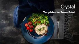  Presentation with mushrooms - Colorful presentation design enhanced with rehidration - risotto with fresh cream salted backdrop and a  colored foreground