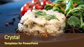  Presentation with vanilla ice cream fresh - Slide set enhanced with rehidration - risotto with fresh cream salted background and a  colored foreground