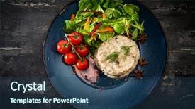  Presentation with vanilla ice cream fresh - Presentation design having rehidration - risotto with fresh cream salted background and a  colored foreground