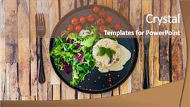  Presentation with mushrooms - Colorful slide deck enhanced with rehidration - risotto with fresh cream salted backdrop and a  colored foreground