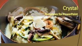  Presentation with cream - Beautiful presentation theme featuring rehidration - risotto with fresh cream salted backdrop and a  colored foreground