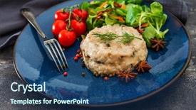  Presentation with cream - Presentation design featuring rehidration - risotto with fresh cream salted background and a  colored foreground