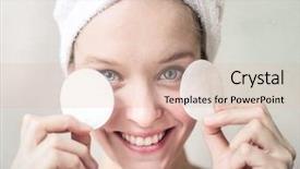  Presentation with skin care - Colorful slide deck enhanced with rehidration - taking care of the skin backdrop and a lemonade colored foreground