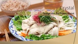  Presentation with shabu - Cool new presentation design with rei shabu cold pork salad japanese summer cuisine backdrop and a coral colored foreground