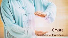  Presentation with reiki - Colorful presentation enhanced with reiki wearing professional original chinese backdrop and a lemonade colored foreground