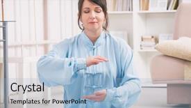  Presentation with tai chi - Presentation theme with reiki wearing professional original chinese background and a light blue colored foreground