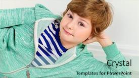  Presentation with children nutrition for child - Amazing PPT layouts having reilience - pretty happy nine-year girl lying backdrop and a mint green colored foreground