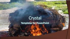  Presentation with ceremony - PPT theme with reincarnation - remation ceremony at pashupatinath temple background and a  colored foreground