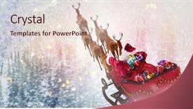  Presentation with low angle view of hockey - Beautiful slides featuring reindeer - high angle view of santa backdrop and a lemonade colored foreground