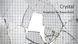  Presentation with broken glass - Beautiful slide deck featuring reinforced broken glass cutout background backdrop and a light gray colored foreground
