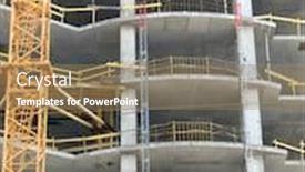  Presentation with concrete construction - Presentation design featuring reinforced concrete construction background and a coral colored foreground