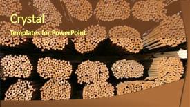  Presentation with export - Audience pleasing slide deck consisting of reinforced concrete corrosion - steel rods stacked for export backdrop and a tawny brown colored foreground