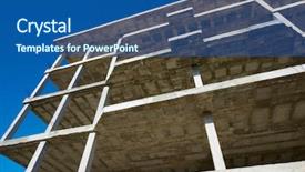  Presentation with concrete construction - Cool new presentation with reinforced concrete slabs backdrop and a ocean colored foreground