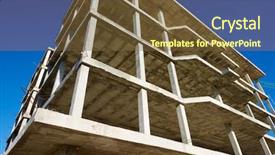  Presentation with concrete construction - Beautiful theme featuring reinforced concrete slabs backdrop and a tawny brown colored foreground
