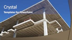  Presentation with under construction - Audience pleasing presentation theme consisting of reinforced concrete slabs backdrop and a ocean colored foreground