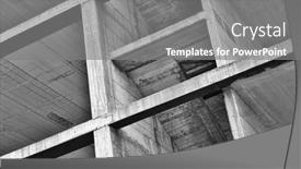  Presentation with steel building - Beautiful PPT theme featuring reinforced-steel-concrete-structure backdrop and a gray colored foreground