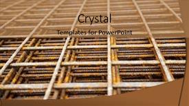  Presentation with reinforcement steel - Presentation theme enhanced with reinforcement - construction site are steel background and a coral colored foreground